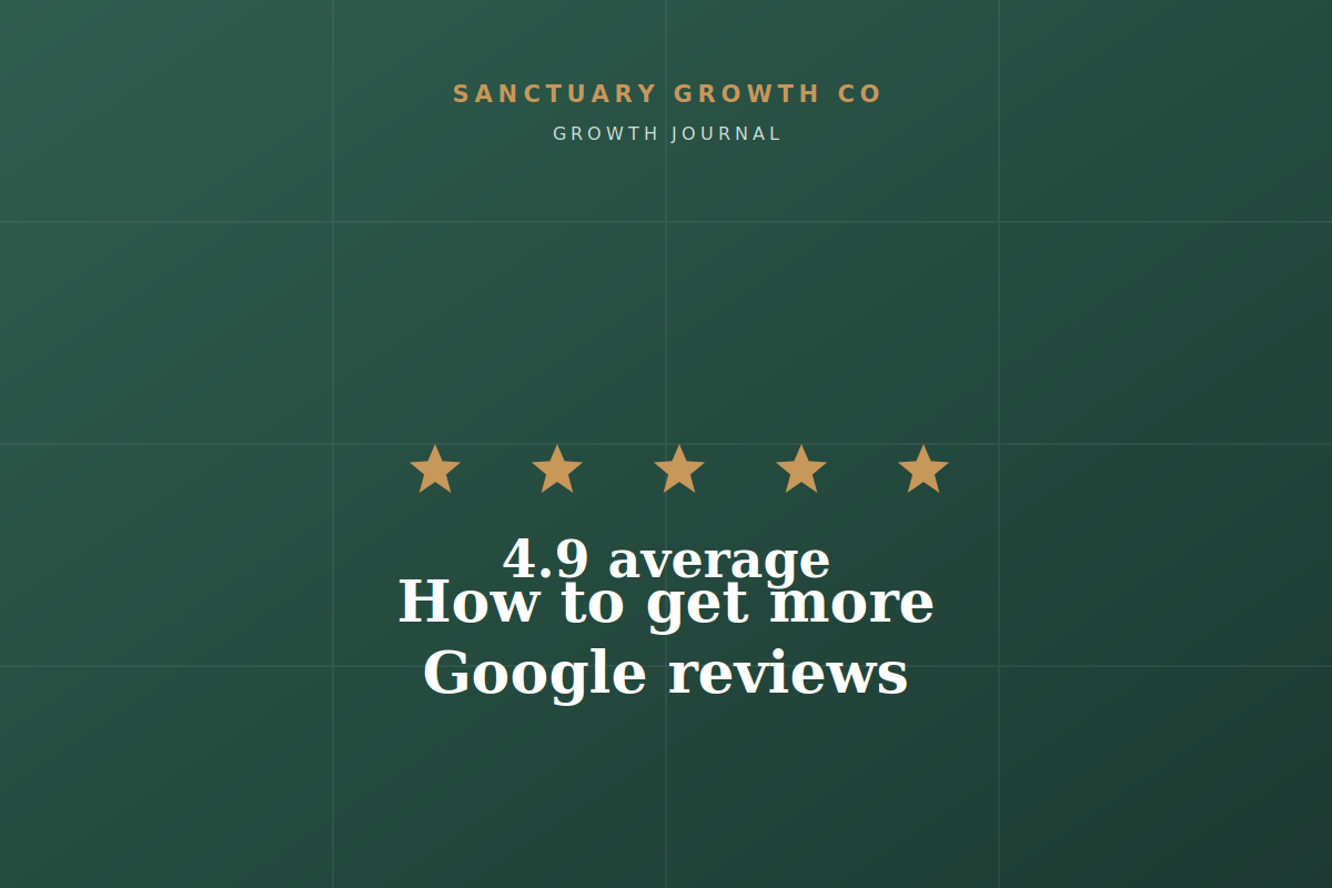 How to get more Google reviews for your spa — Sanctuary Growth Co Growth Journal