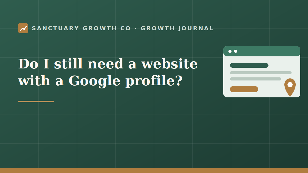 Do you need a website with a Google Business Profile — Sanctuary Growth Co Growth Journal