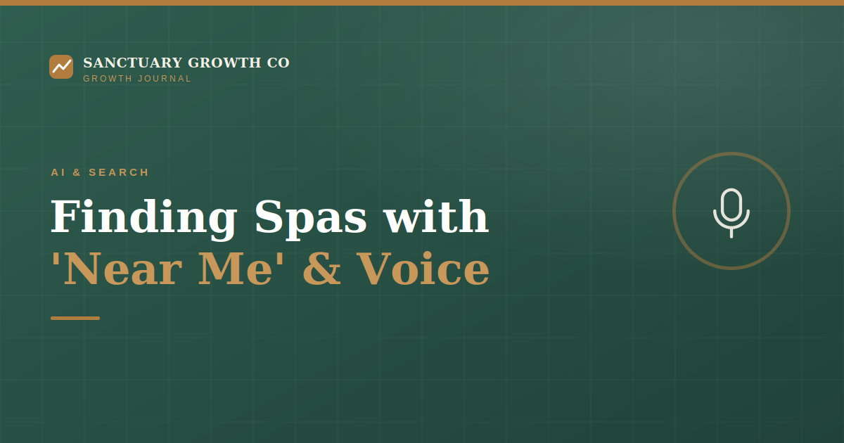 How do people find spas with near me and voice search? — Sanctuary Growth Co Growth Journal