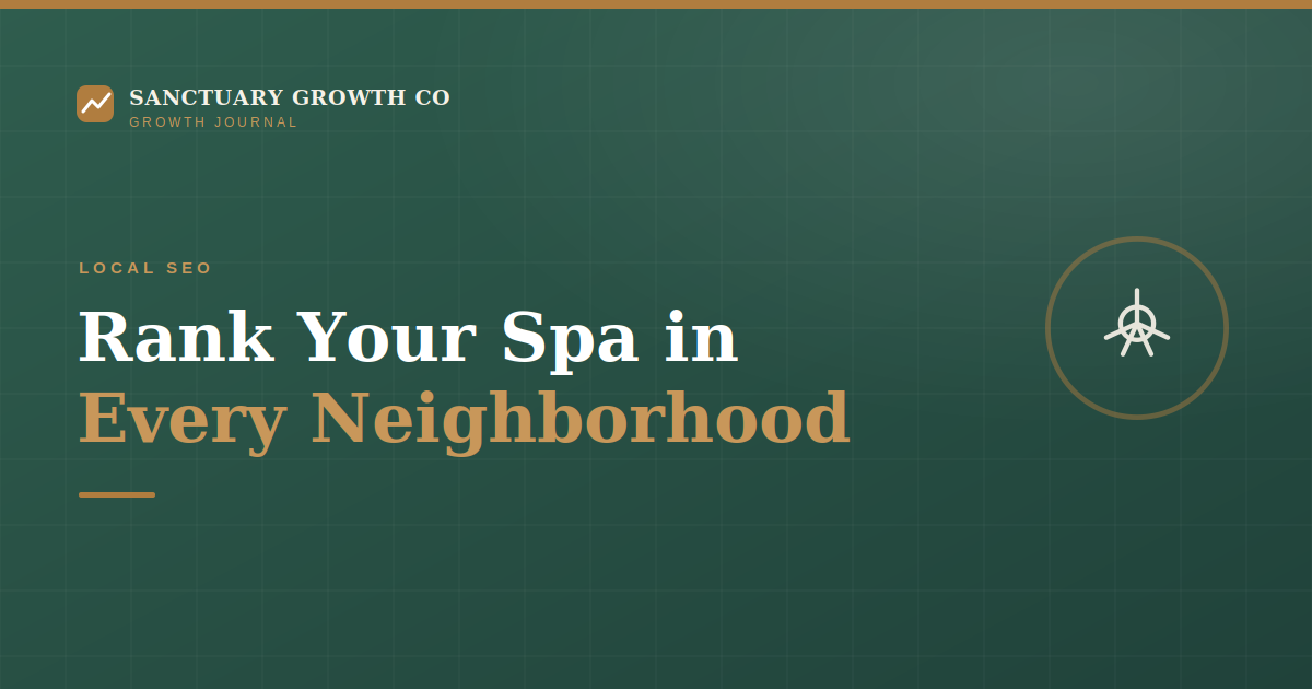 How do you rank a spa in every neighborhood you serve? — Sanctuary Growth Co Growth Journal