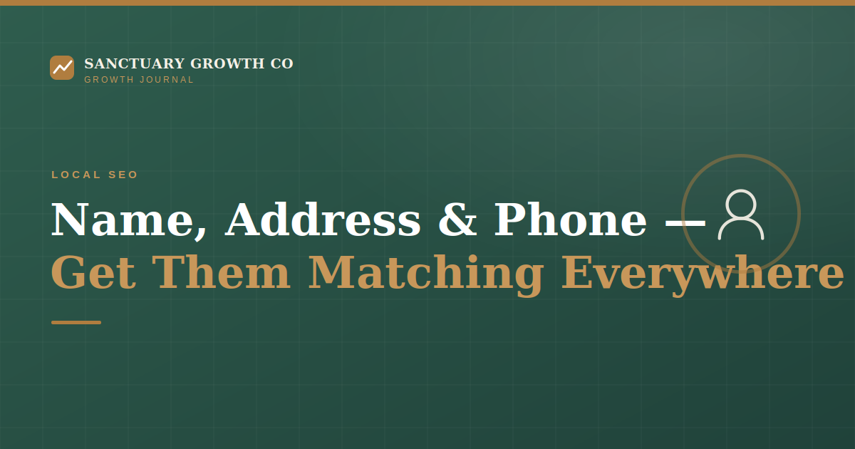 Why your spa's name, address & phone must match everywhere — Sanctuary Growth Co Growth Journal